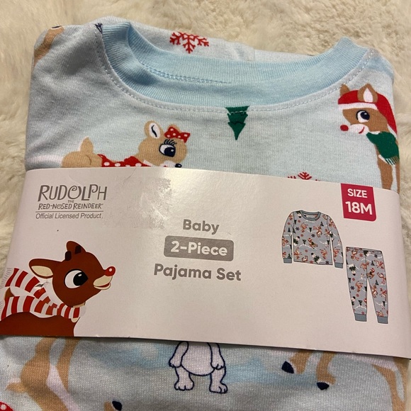 NWT! Rudolph The red nose reindeer Christmas toddler girl pajamas size 18months - Picture 2 of 4